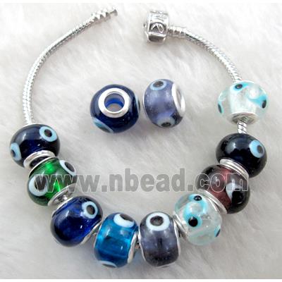 mixed Evil Eye Beads, lampwork glass