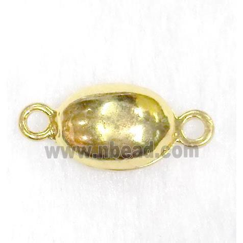 Magnetic alloy connector clasp, gold plated