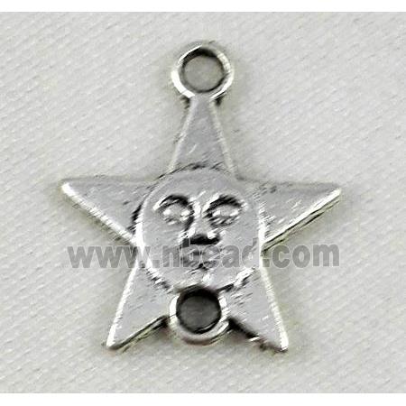 tibetan silver star connector non-nickel