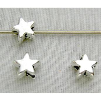 Tibetan Silver Stars beads Non-Nickel