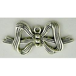 Bowknot Charm, Tibetan Silver Non-Nickel