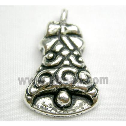 Tibetan Silver Christmas Bell non-nickel