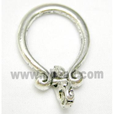 Tibetan Silver Ring Charms Non-Nickel