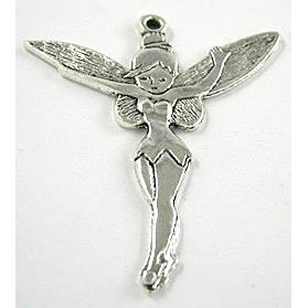 Tinkerbell Fairy Charm, Tibetan Silver pendant Non-Nickel