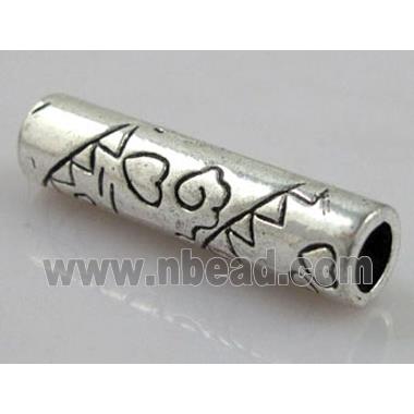 Tibetan Silver Bead Tube Non-Nickel