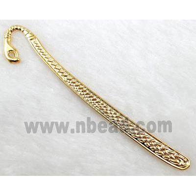 Snake Bookmark, Gold plated Tibetan Silver Non-Nickel
