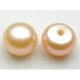half drilled Freshwater pearl cabochon, pink