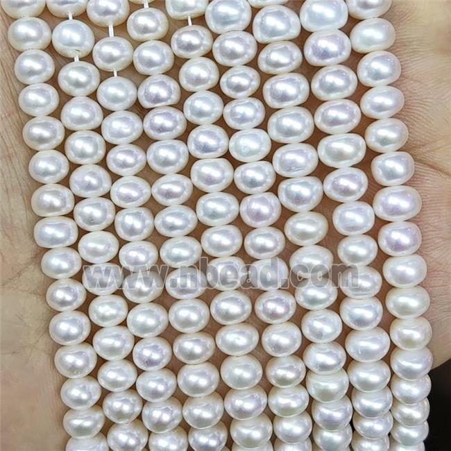 white Freshwater Pearl bread beads