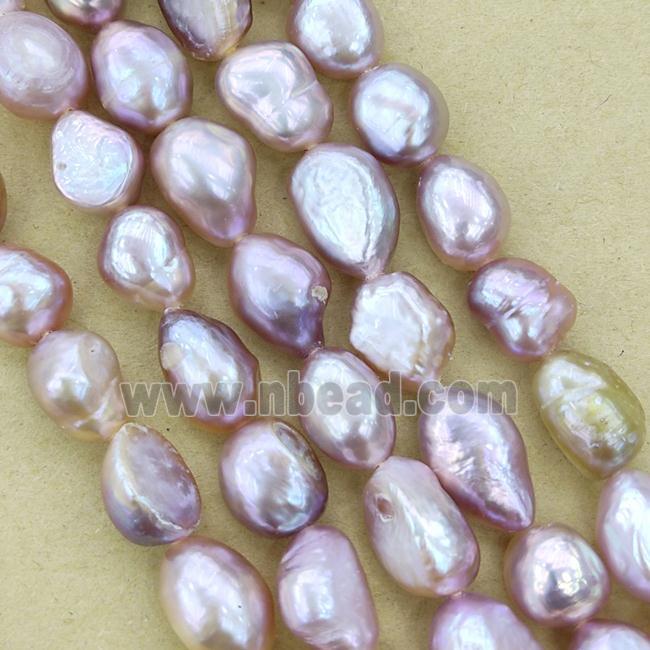 purple Freshwater Pearl beads, freeform