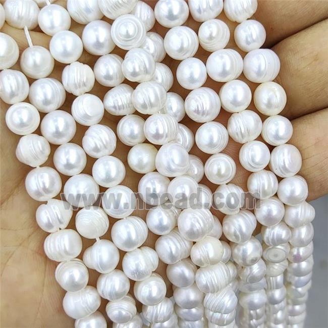 round white Freshwater Pearl Beads, B-grade