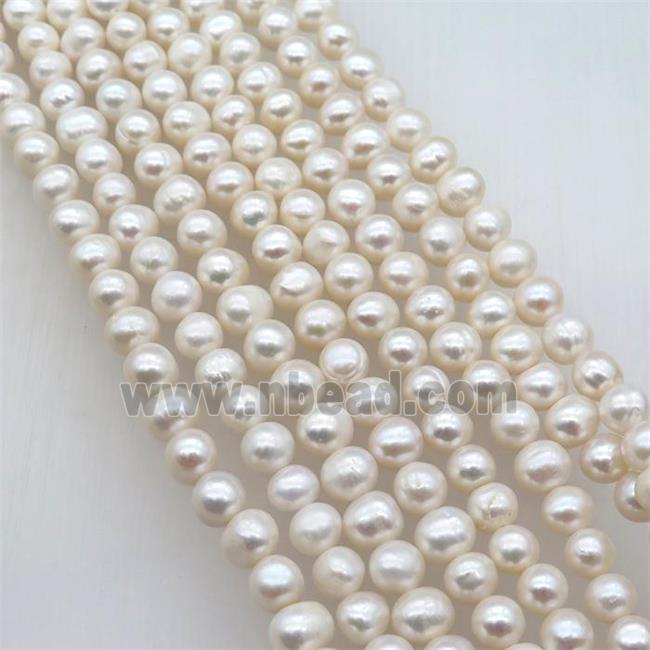 round white Freshwater Pearl Beads, B-grade