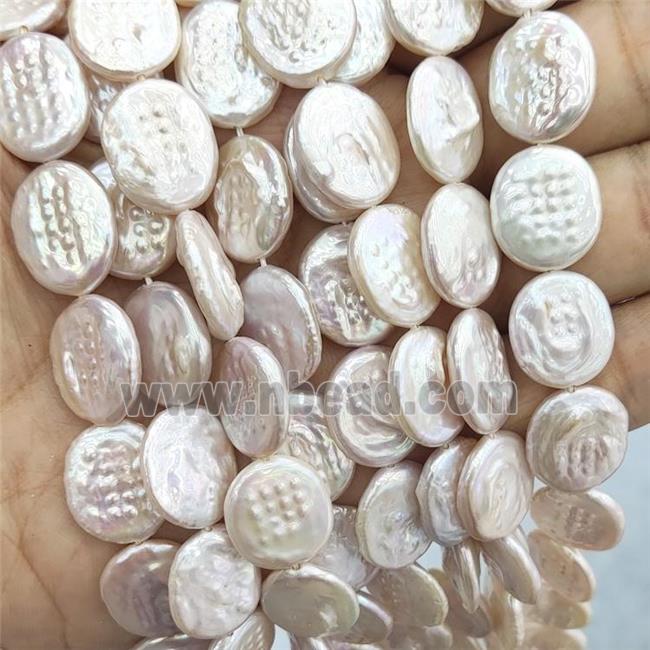 Natural Freshwater Pearl Oval Beads White