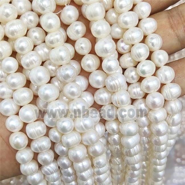 White Pearl Beads Round AB-Grade