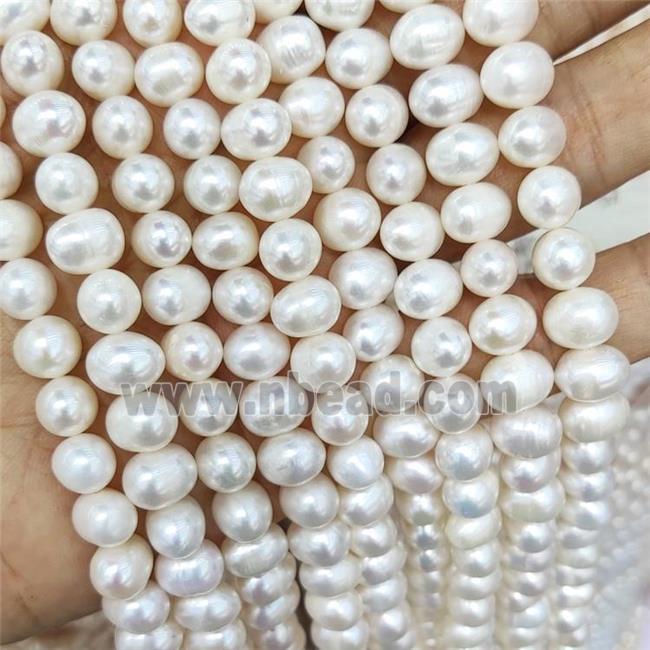 White Pearl Beads Round A-Grade