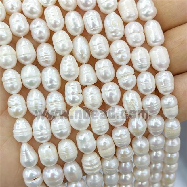 White Pearl Rice Beads B-Grade