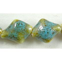 Turquoise Color Oriental Porcelain Charm Beads