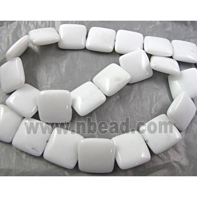 White Porcelain Beads, square