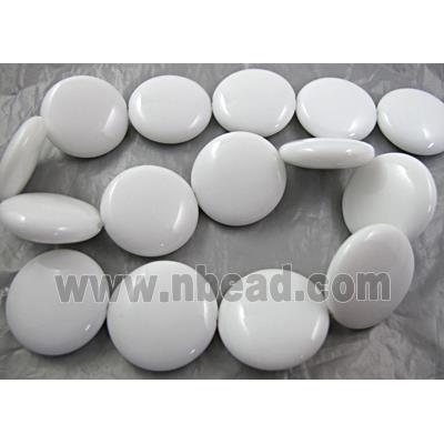 White Porcelain Beads, coin