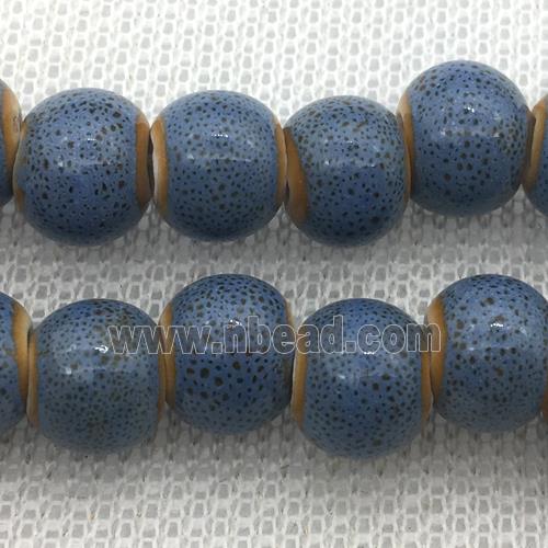 inkblue Porcelain beads, round