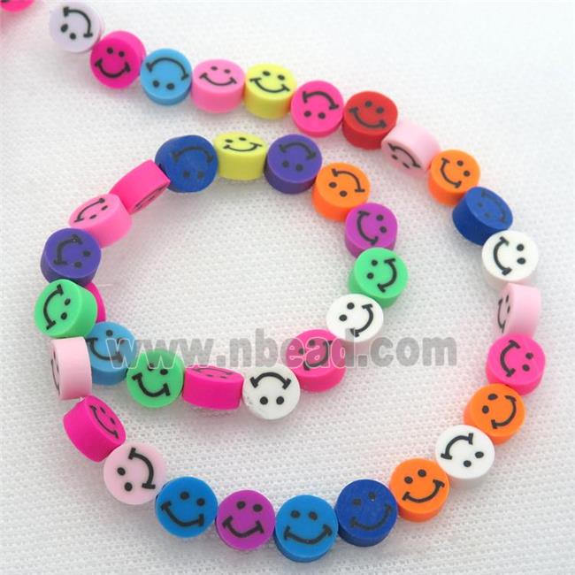Polymer Clay Fimo emoji Beads, mix color