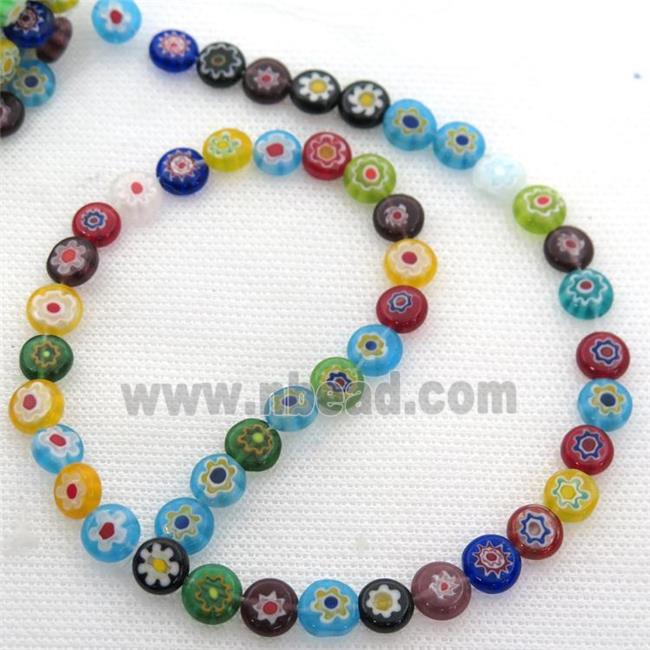 Millefiori Glass beads, circle