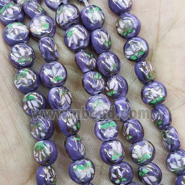 Purple Porcelain Beads Circle