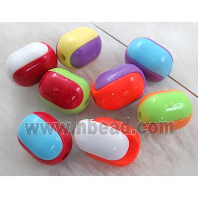 resin beads, barrel, mixed color