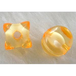 Acrylic Bead,Transparent, gold champagne