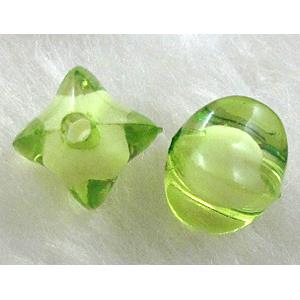 Acrylic Bead,Transparent, lt,Green