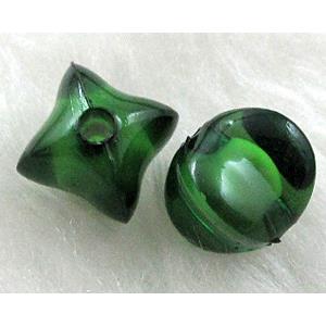 Acrylic Bead,Transparent, Green