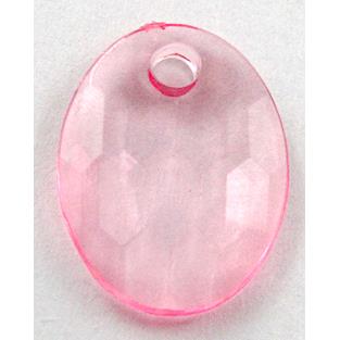 Acrylic Bead,Transparent, Pink