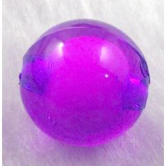 Round Acrylic Bead, purple