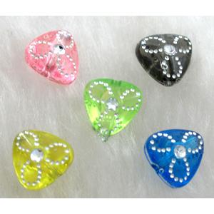 Acrylic Bead, Acrylic Rhinestone diamond, triangle, mixed