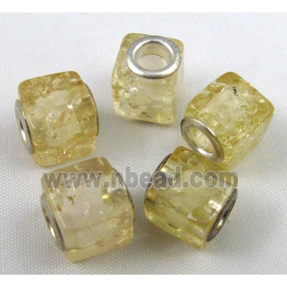 Amber Beads, NR, cube