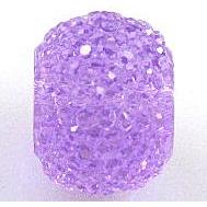 resin rhinestone bead, rondelle, purple