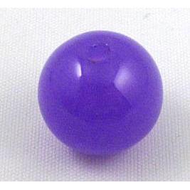 Jelly round resin bead, purple