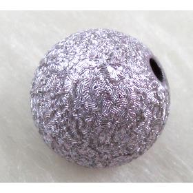 resin bead, round, matte, purple