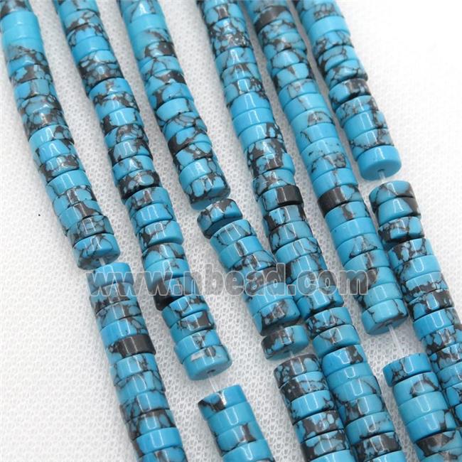 blue Assembled Turquoise heishi beads