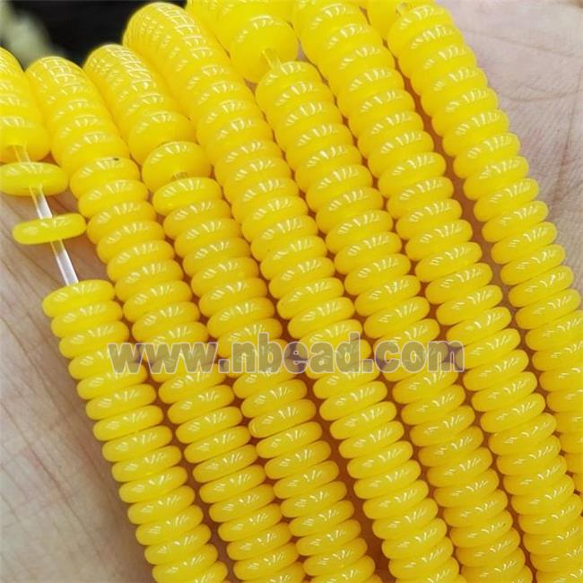 yellow Resin disc beads