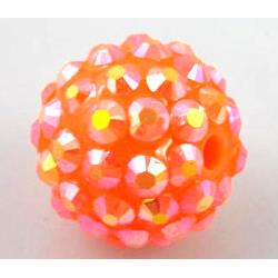 Round crystal rhinestone bead