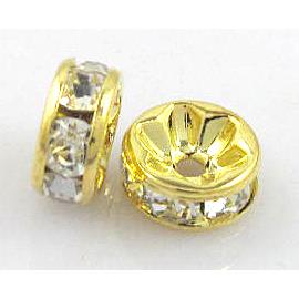rondelle middle-east Rhinestone Bead, gold
