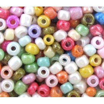 Seed beads, round, mixed color