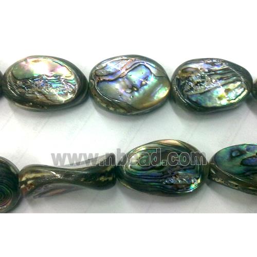 Paua Abalone shell bead, twist