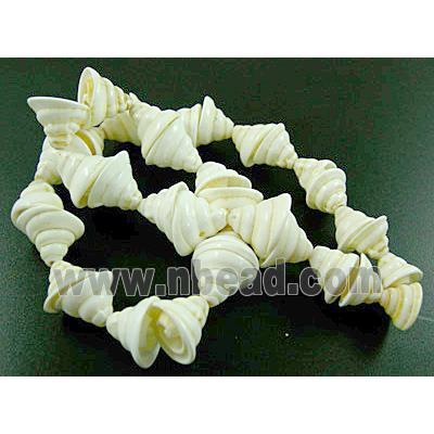 White conch beads