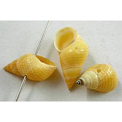 Conch beads, yellow
