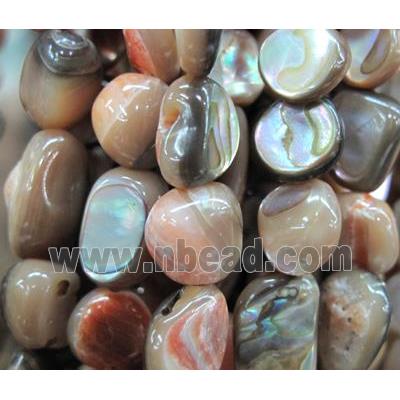 Fresh water shell bead, freeform