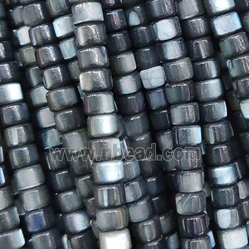 black Shell rondelle beads