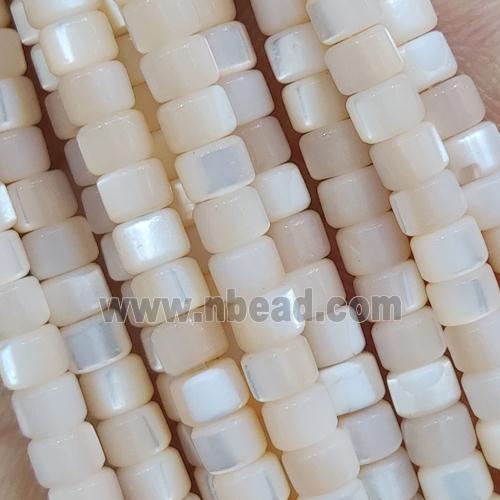 lt.peach Shell rondelle beads