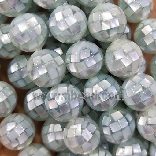 Mother of Pearl Beads, faceted round
