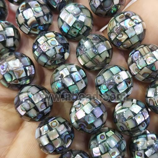 Abalone Shell Beads, faceted round